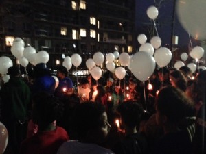 Hundreds of club members and staffers at the Variety Boys & Girls Club released balloons in memory of Michael Messina Monday night in Astoria.
